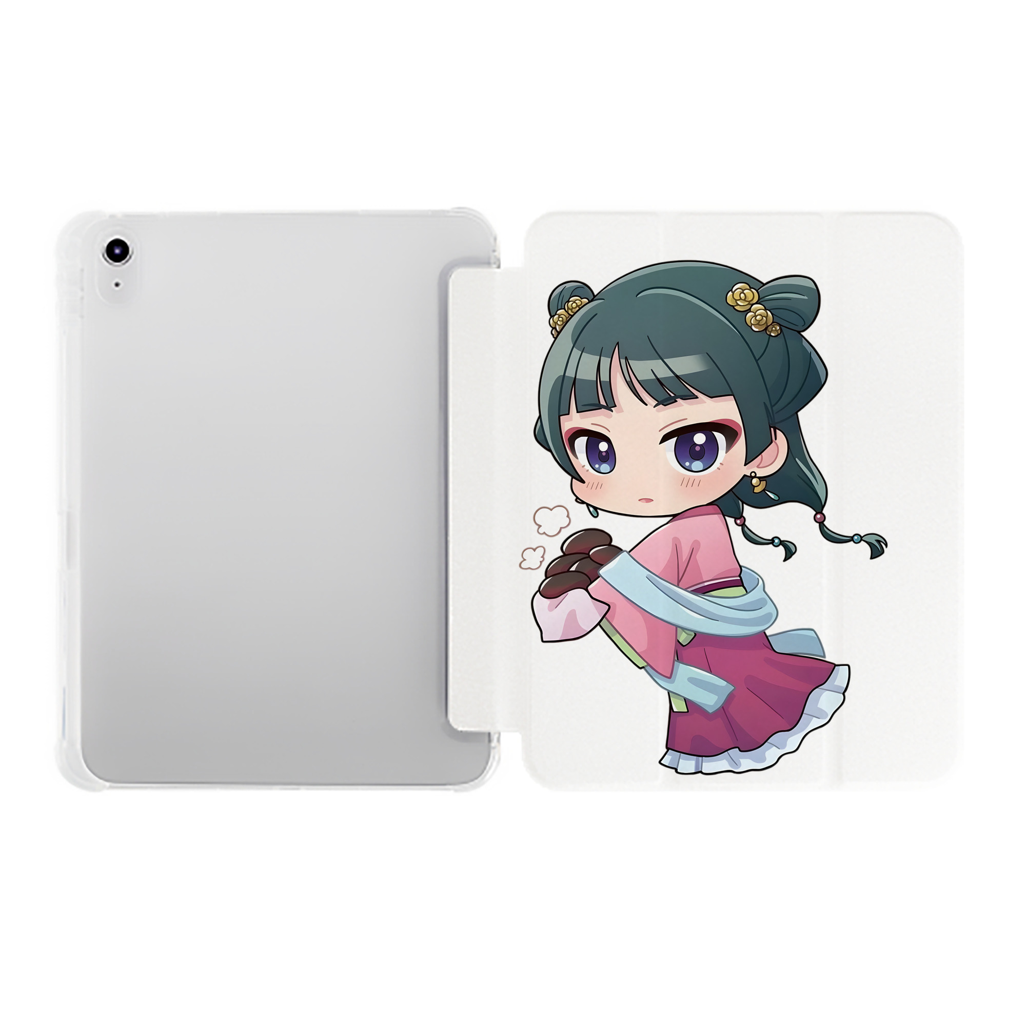 （画像用） 薬屋のひとりごと The Apothecary Diaries IPad ケース ペン収納付き 三つ折りスタンド PUレザー×シリコン 対応機種9.5/10.5/10.9インチ